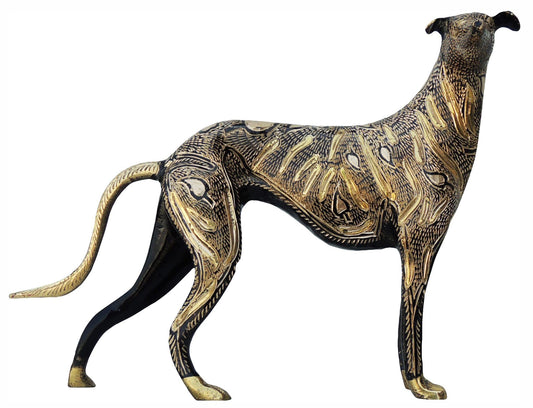 Brass Showpiece Dog Statue 1.145kg