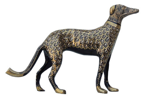 Brass Showpiece Dog Statue 0.51kg