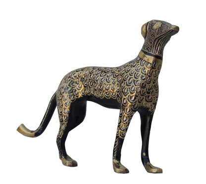 Brass Showpiece Dog Statue 0.51kg