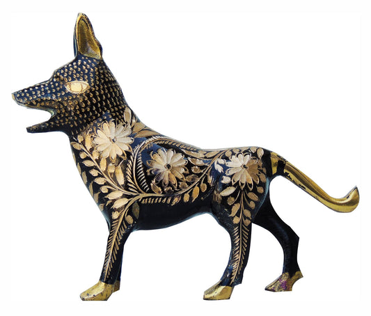 Brass Showpiece Dog Statue 0.438kg