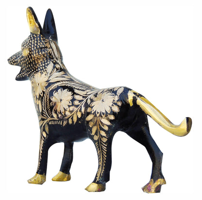 Brass Showpiece Dog Statue 0.438kg
