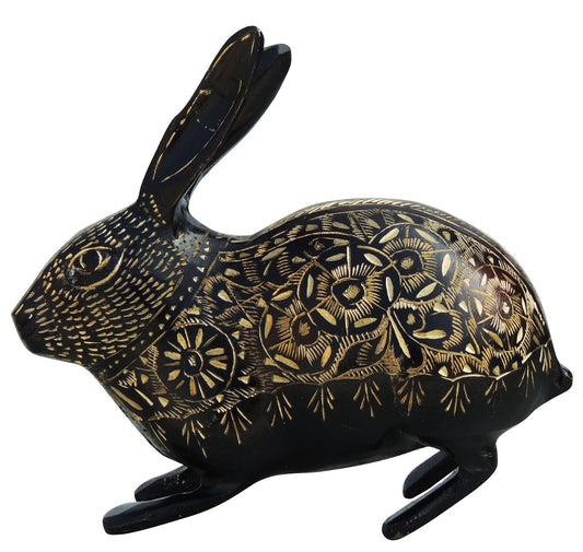 Brass Showpiece Rabbit Statue 0.98kg