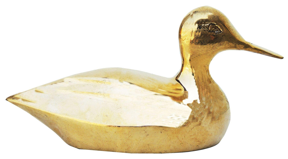 Brass Showpiece Duck Pair Statue 0.245kg