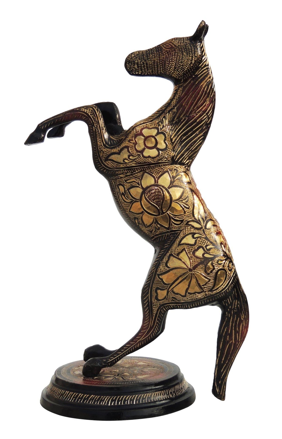 Brass Showpiece Jumping Horse Statue 3.46kg