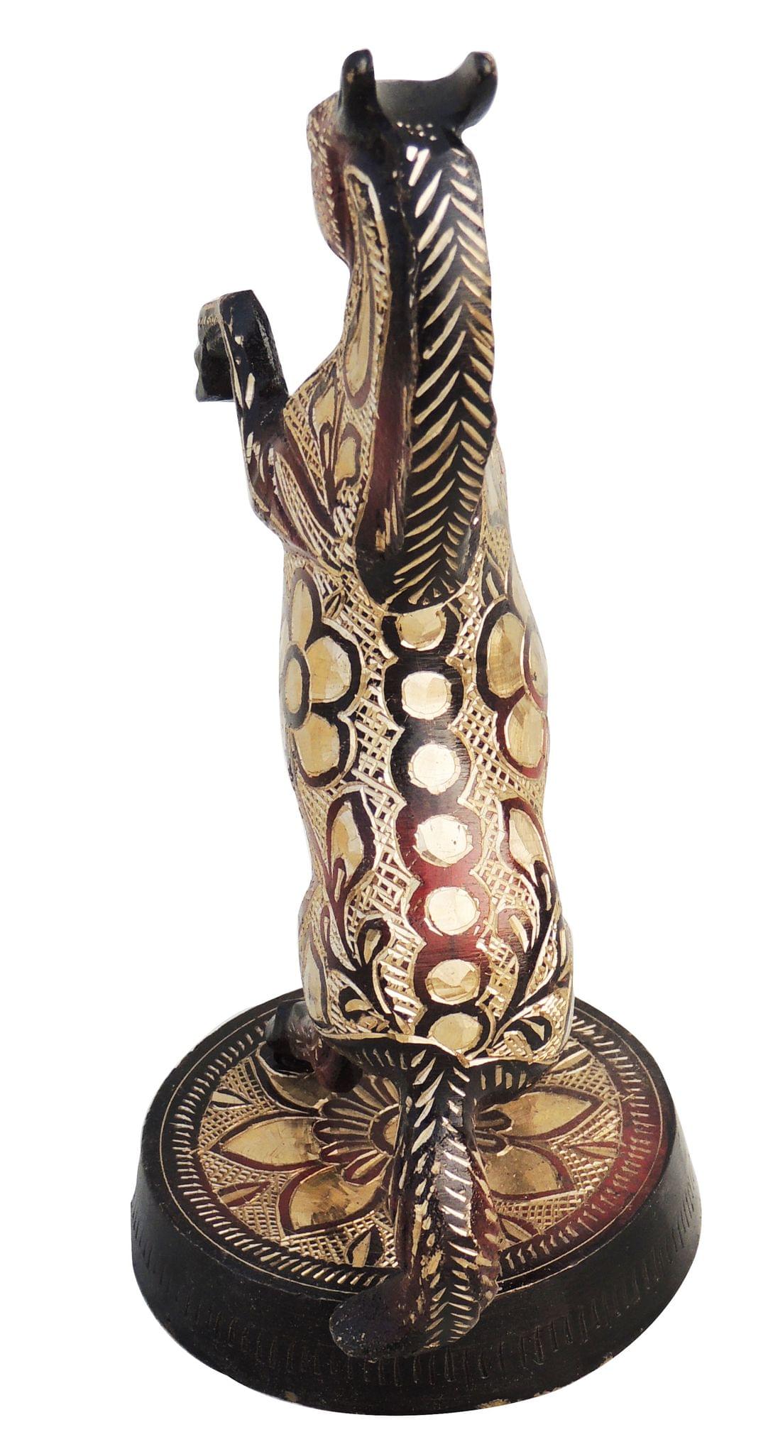 Brass Showpiece Jumping Horse Statue 0.95kg