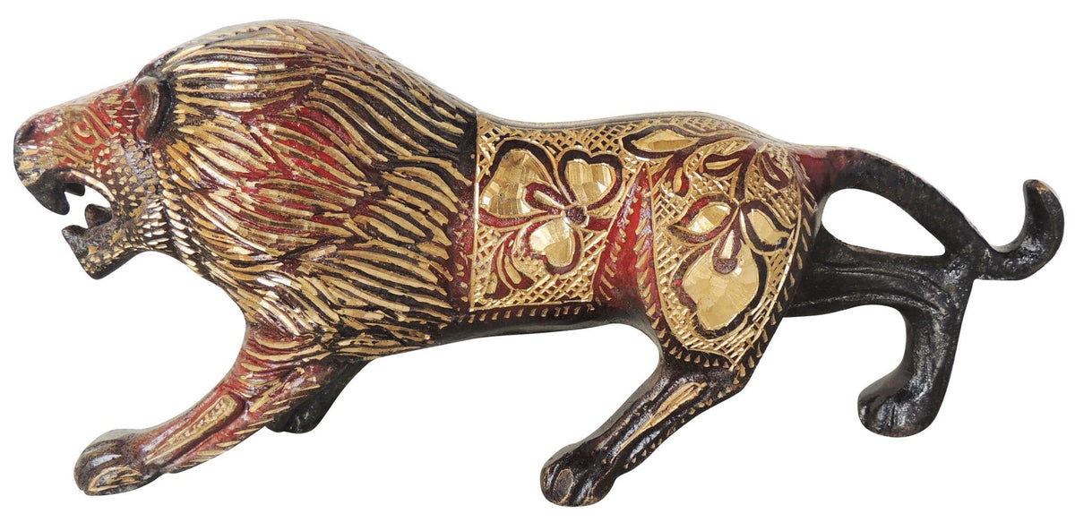 Brass Showpiece Lion Statue 0.9kg