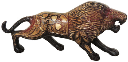Brass Showpiece Lion Statue 0.9kg
