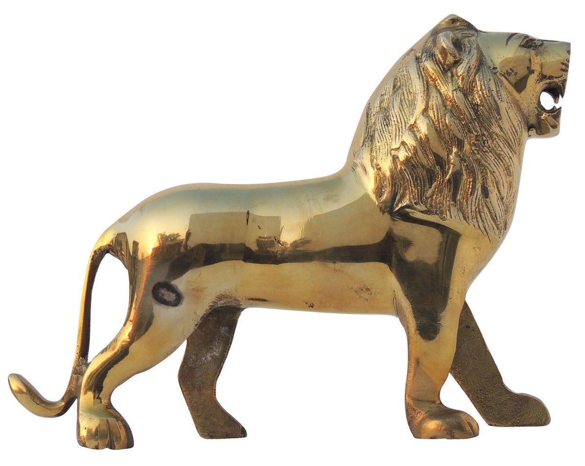 Brass Showpiece Lion Statue 1.37kg