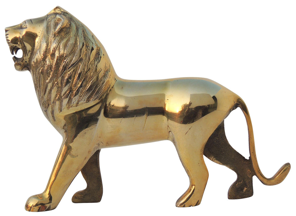 Brass Showpiece Lion Statue 1.37kg