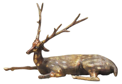 Brass Showpiece Deer Statue 5.13kg