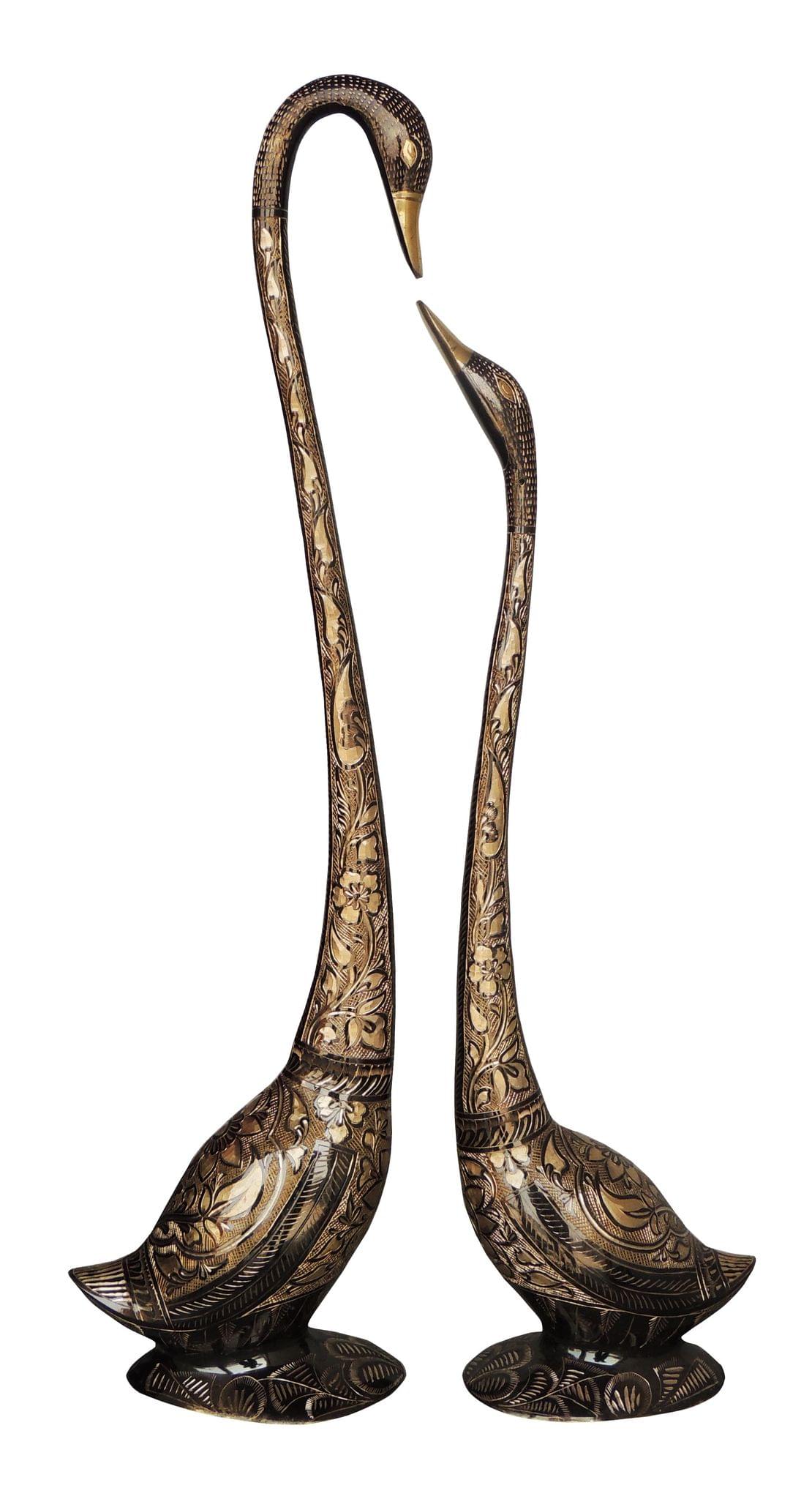 Brass Duck Pair Statue Medium 4.76kg