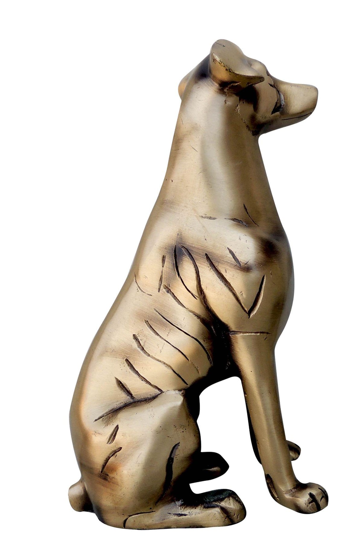 Brass Sitting Dog Statue 1.27kg