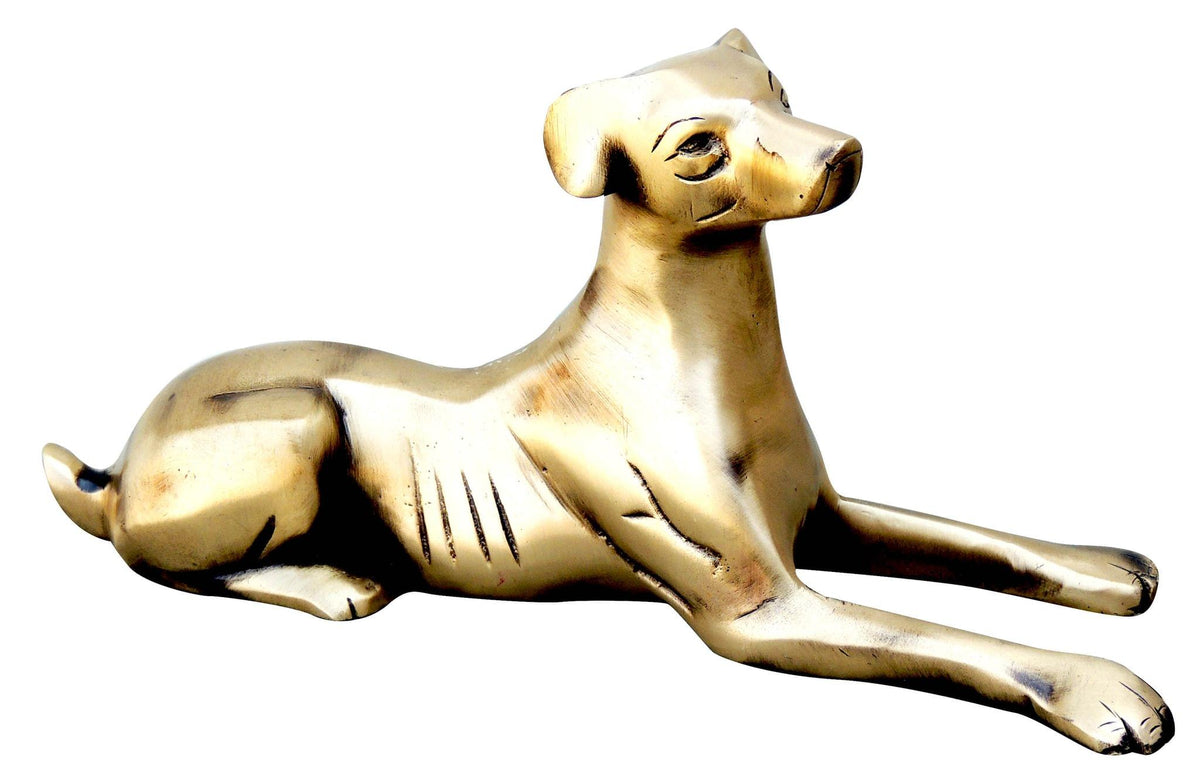 Brass Sleeping Dog Statue 1.045kg