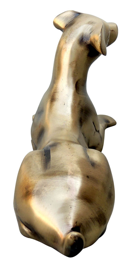 Brass Sleeping Dog Statue 1.045kg
