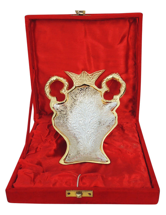 Brass Trophy Shape Bowl With Velvet Box 0.24kg