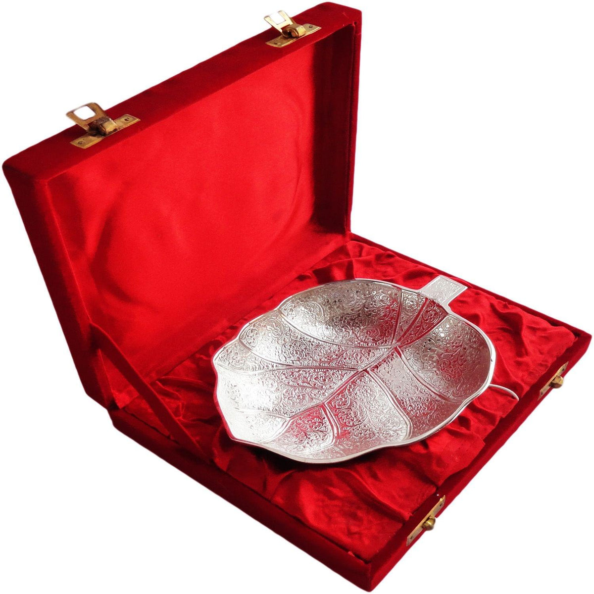 Brass Decorative Papaya Leaf Platter 0.35kg