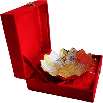 Brass Decorative Kamal Shape Bowl Platter 0.224kg