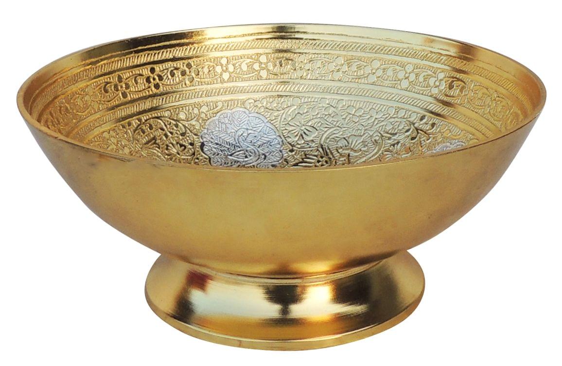 Brass Katora Beldar Gold finish 0.3kg