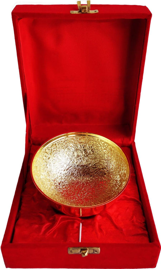 Brass Katori Hathi Ghari Gold finish 0.18kg