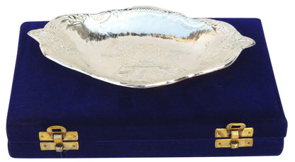 Brass Elephant Bowl with Silver Finish 0.28kg