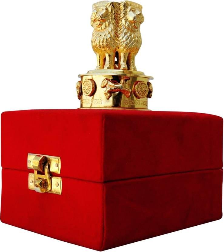 Brass Table Decor Ashok Lath With Velvet Box 0.2kg – PUSHMYCART