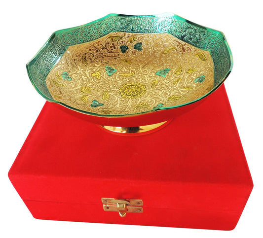 Brass Decorative Bowl With Velvet Box 0.26kg
