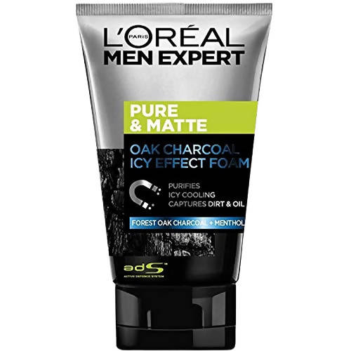 L'Oreal Paris Men Expert Pure & Matte Icy Effect Charcoal Black Foam 100ml