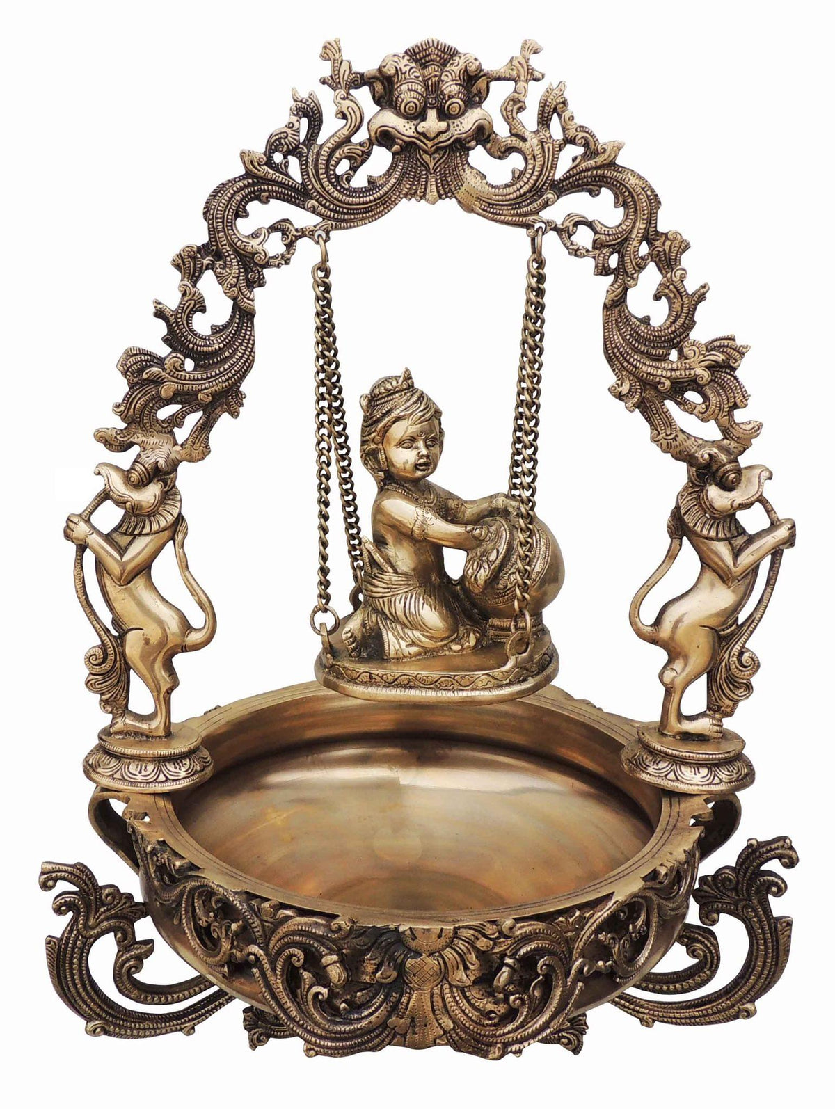 Urli With Decoration Brass Krishna 11.765kg