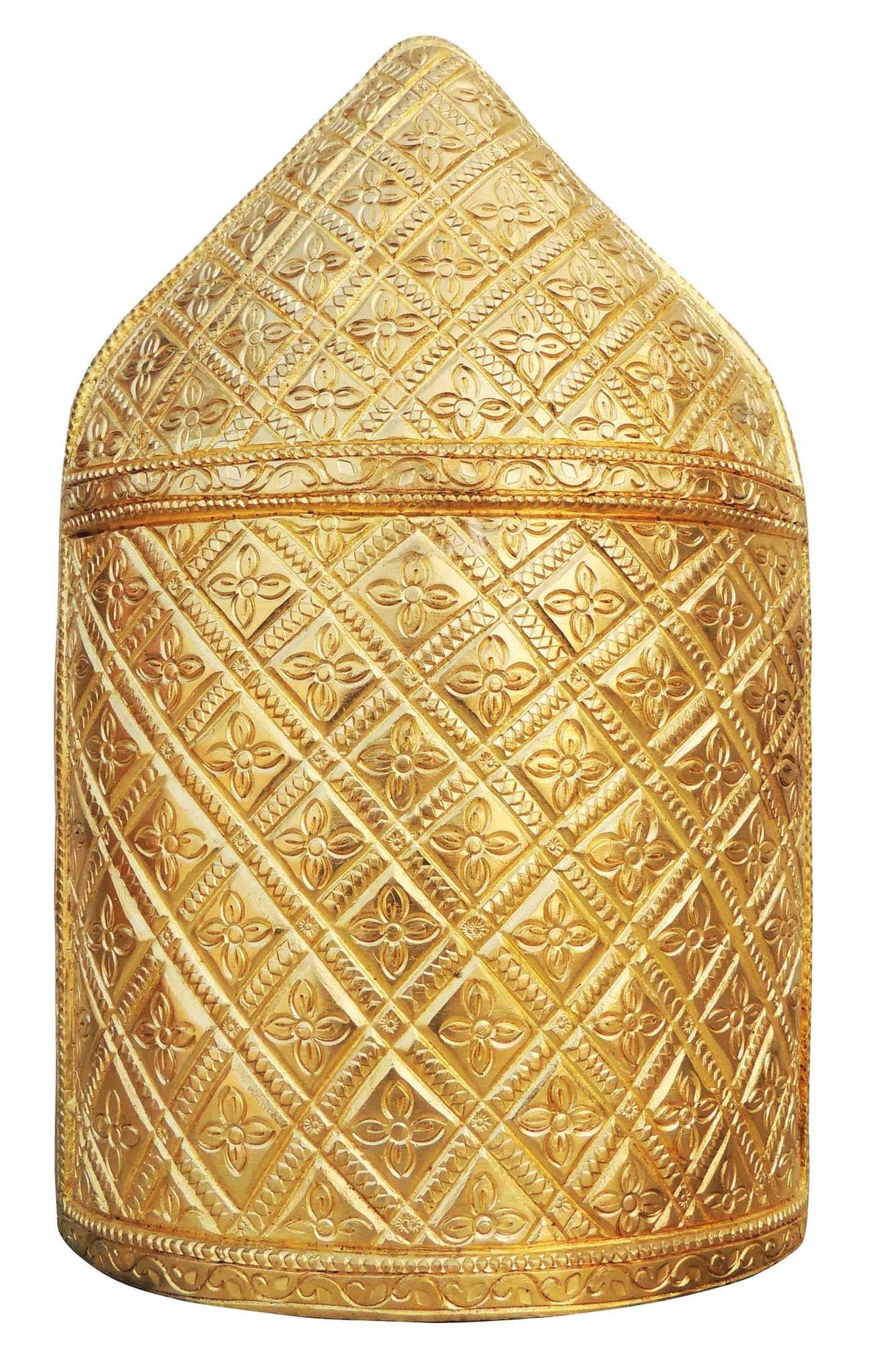 Brass Buddha face with frame Statue 3.33kg