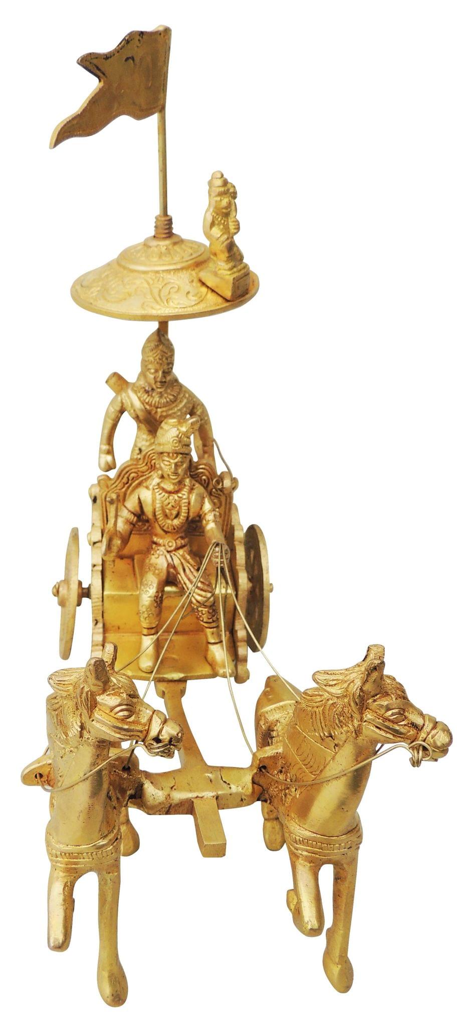 Brass Arjun Rath Statue 1.32kg