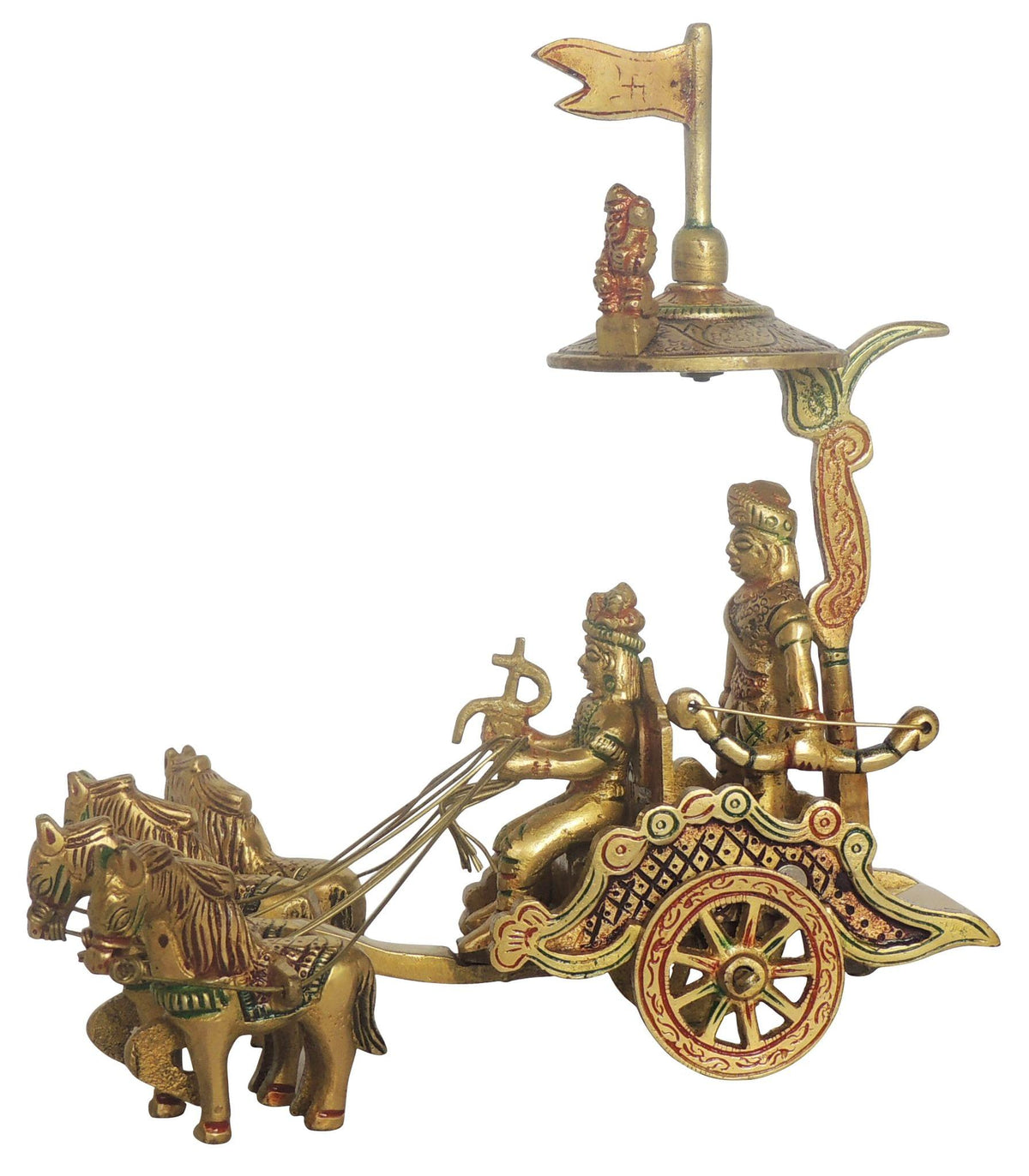 Brass Arjun Rath statue 0.84kg