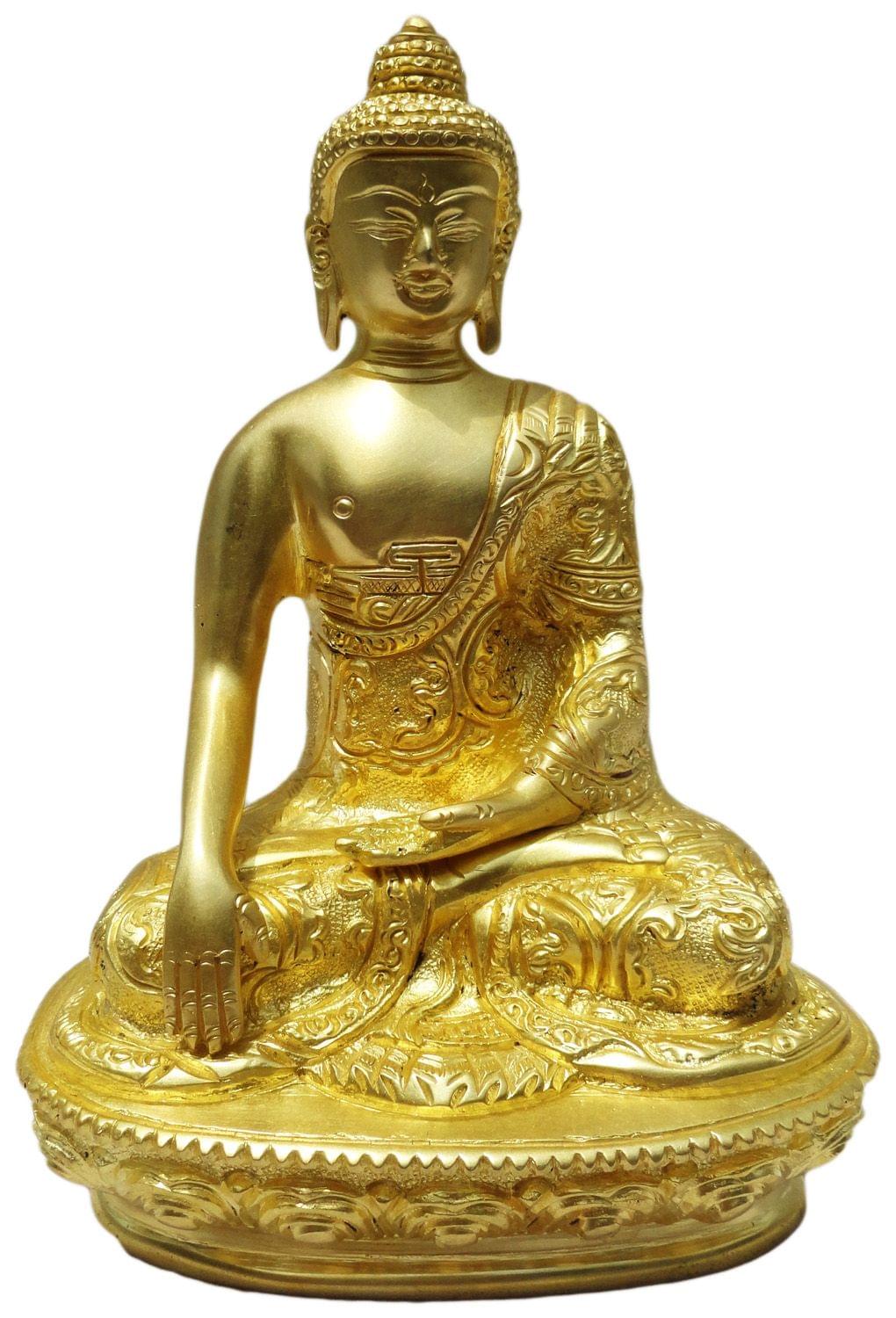 Brass Budha Statue With Super Fine Finish 1.3kg