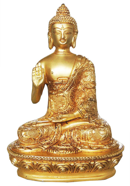 Brass Budha Statue With Super Fine Finish 1.36kg