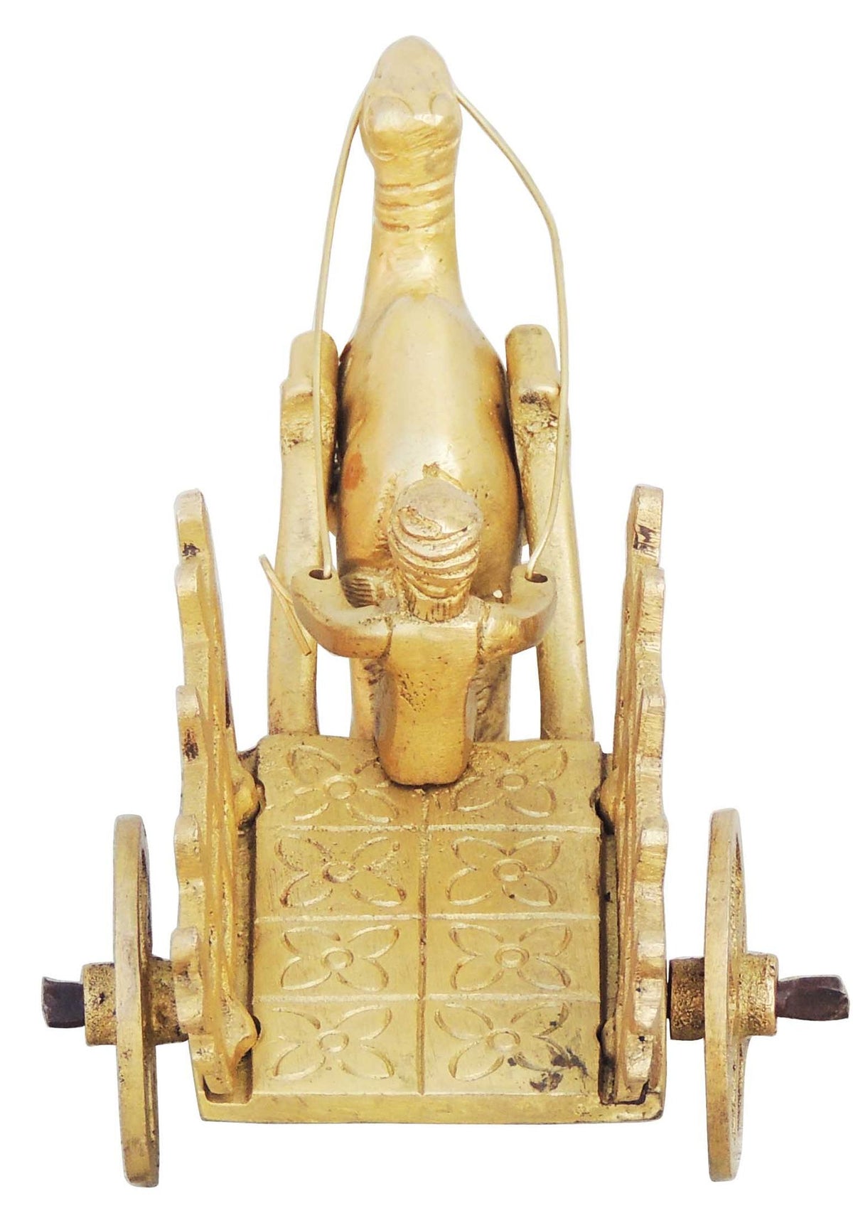 Brass Camel Cart Without Roof Statue 0.27kg