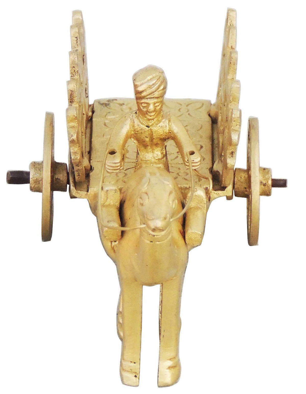 Brass Camel Cart Without Roof Statue 0.27kg