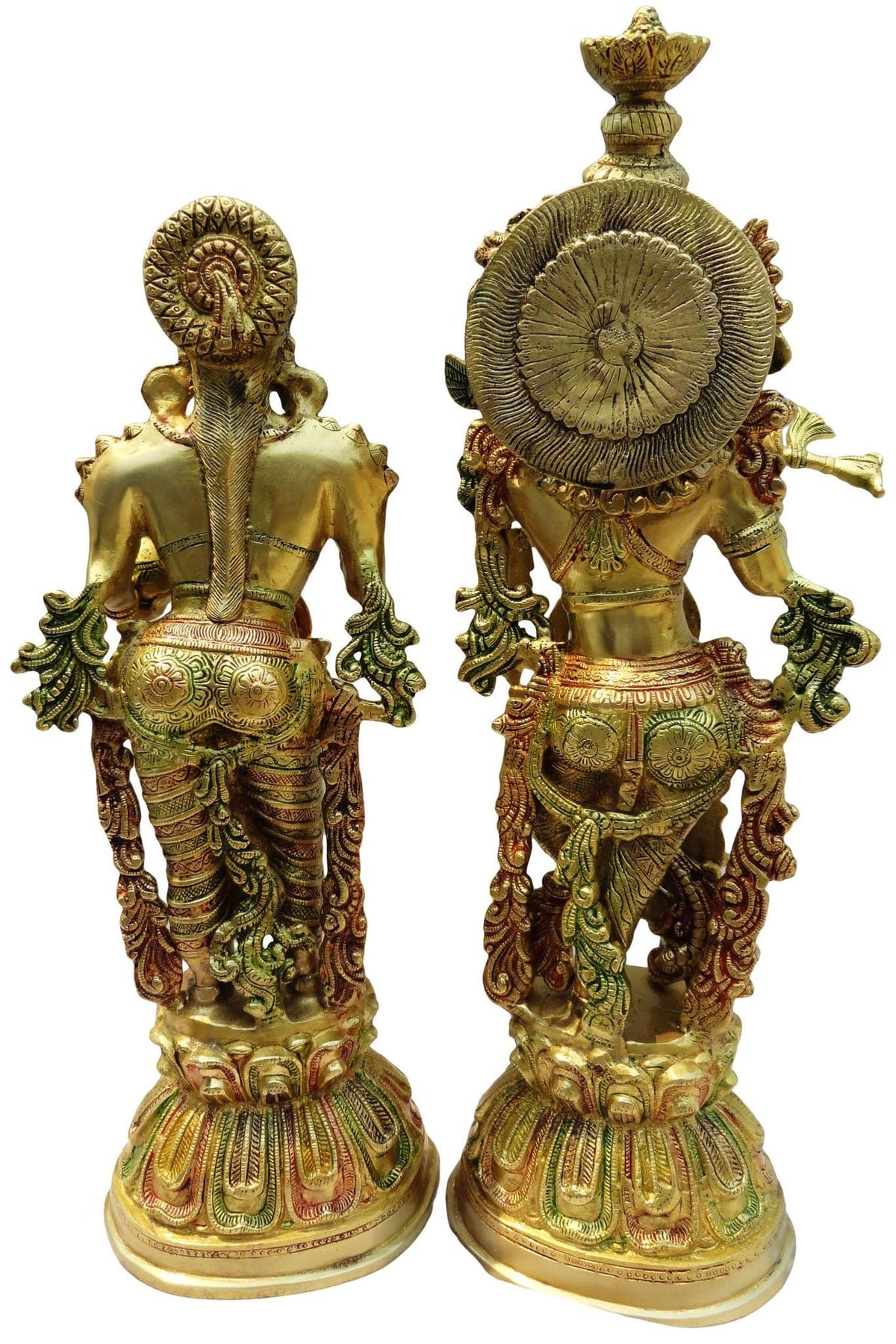 Brass Krishan and Radha Pair God Statue 16.3kg