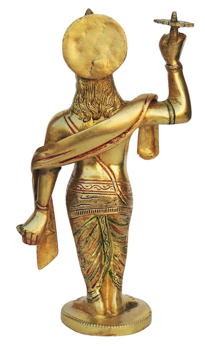 Brass Krishna With Chakra Idol 2.2kg