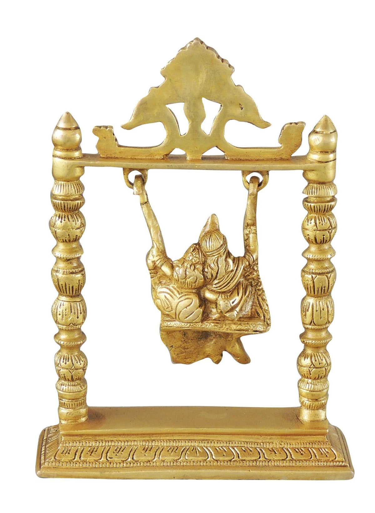 Brass Radha Krishan Jhula God Idol Statue 2.05kg