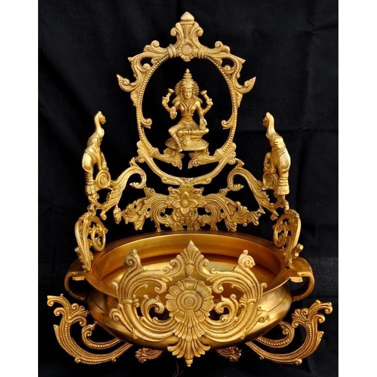 Brass Urli Goddess Lakshmi Figure 13.2kg