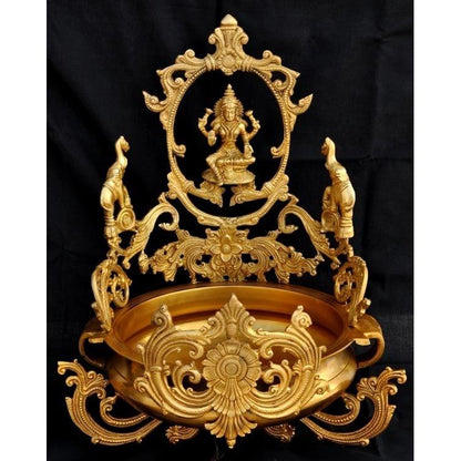 Brass Urli Goddess Lakshmi Figure 13.2kg