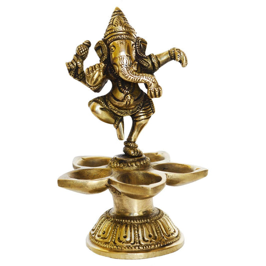 Brass Ganesha Oil Lamp Deepak 0.62kg
