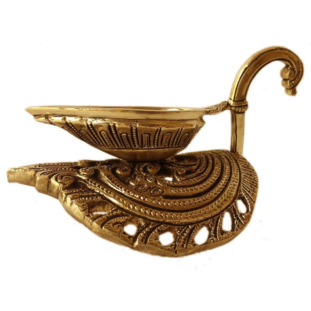 Brass Decor Duck Shape Oil Lamp Deepak 0.7kg