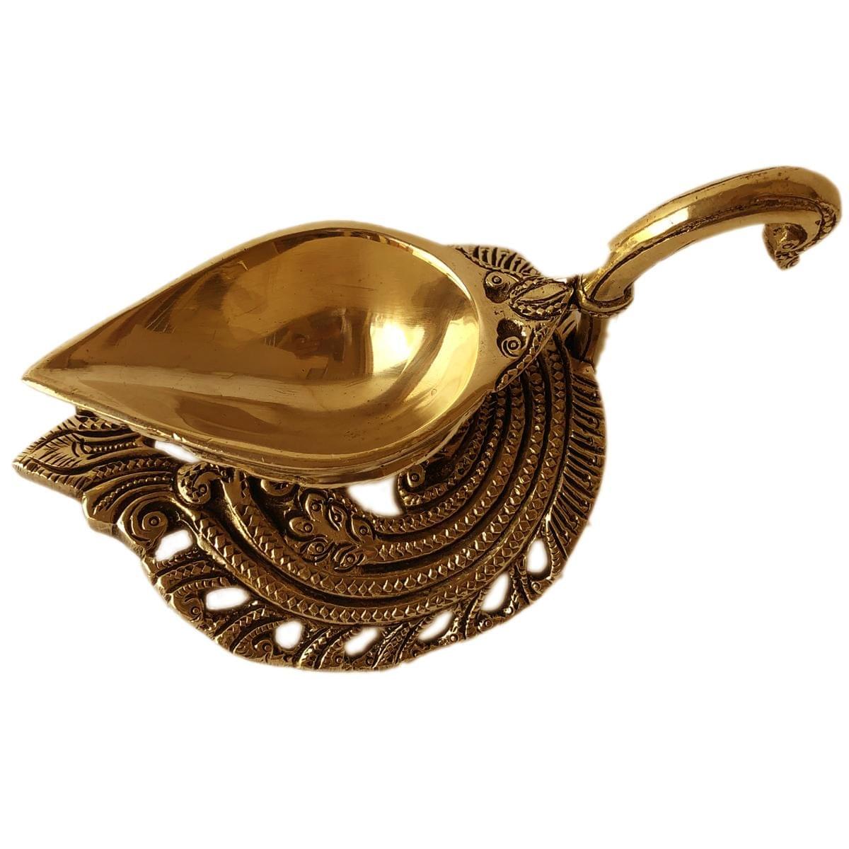 Brass Decor Duck Shape Oil Lamp Deepak 0.7kg