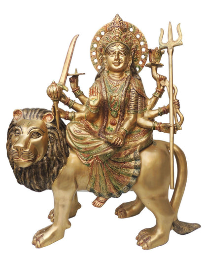 Brass Durga Ji God Idol Statue 24.8kg