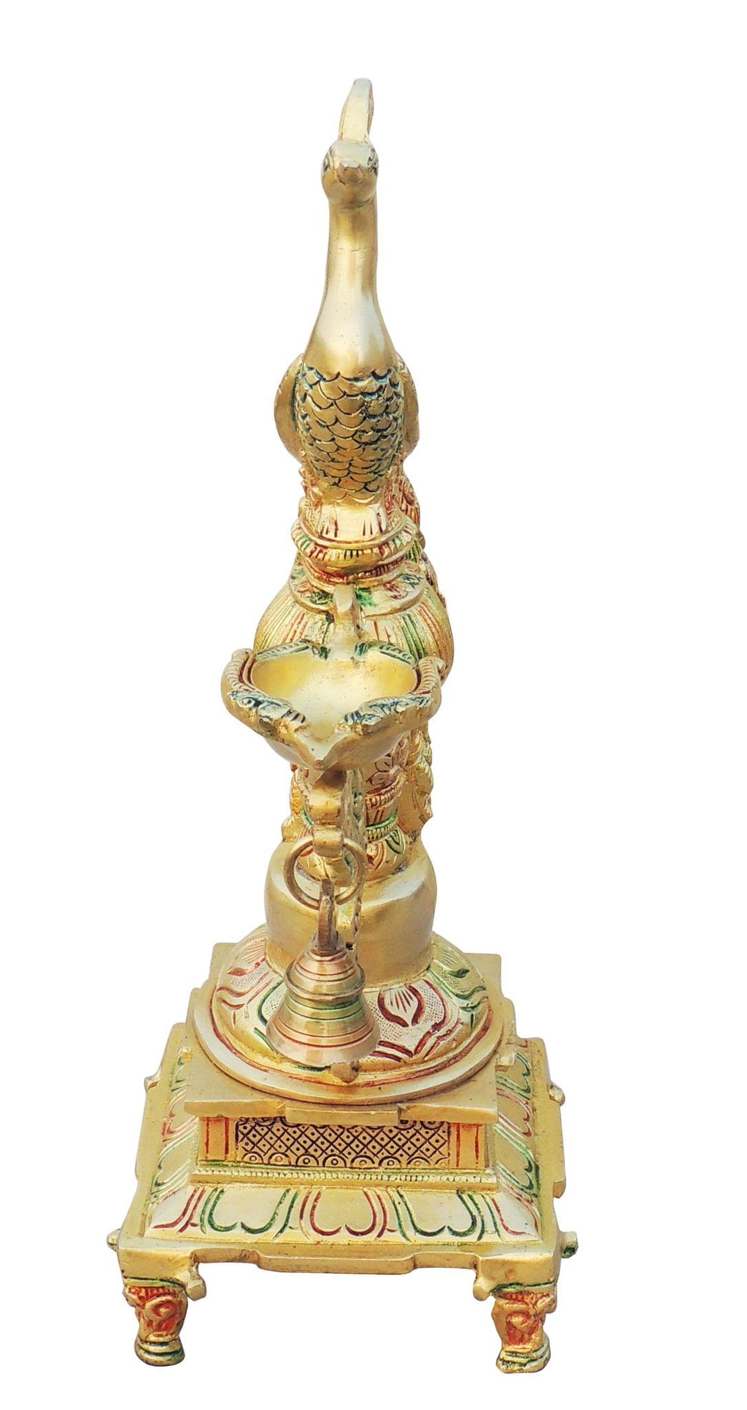Brass Fancy Peacock Deepak 0.5kg