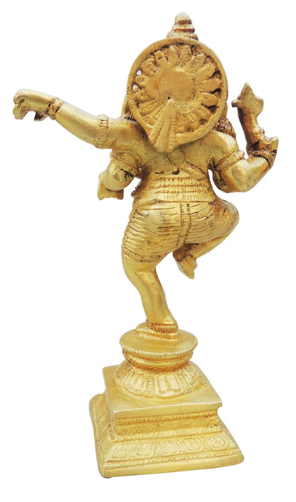Brass Dancing Ganesha Statue 0.62kg