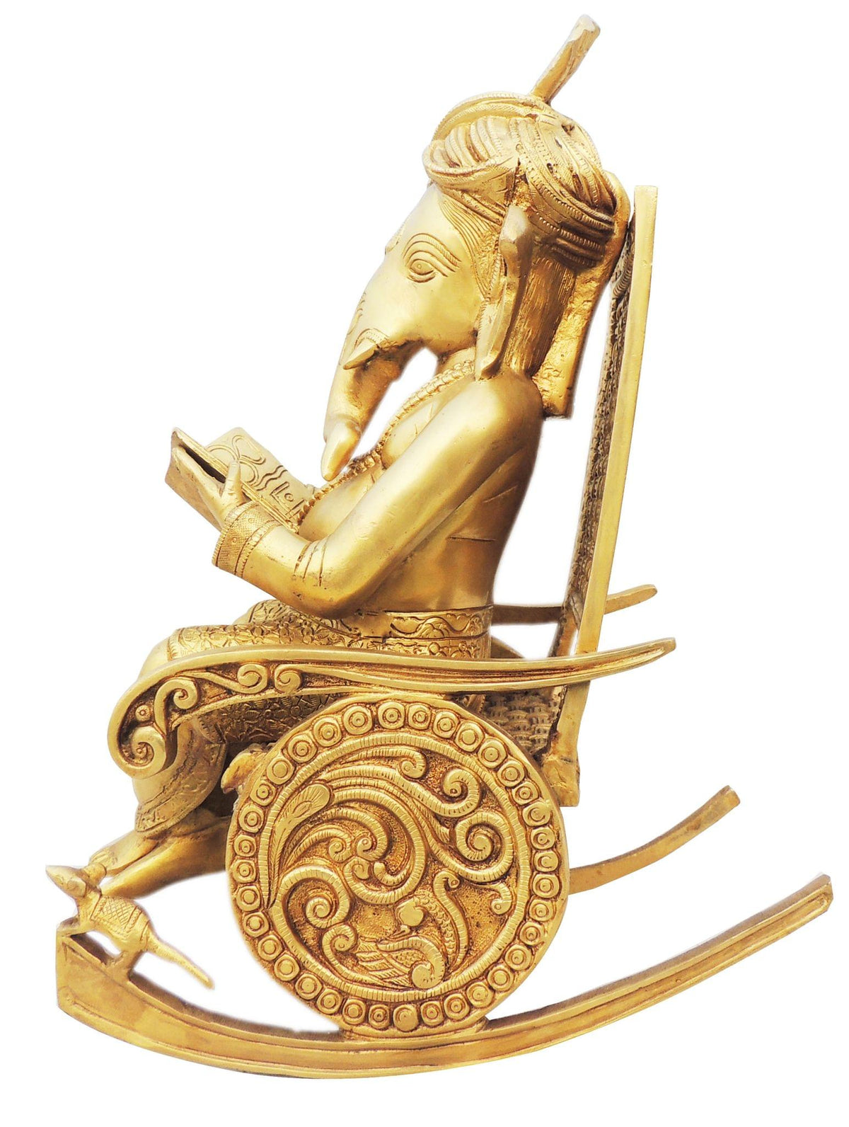 Brass Chair Ganesh Statue 12.74kg