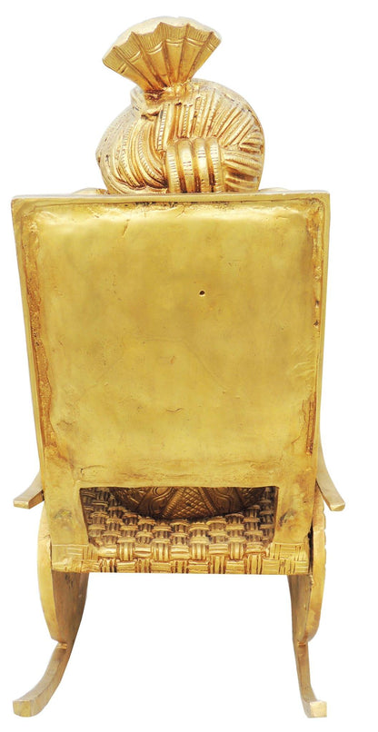 Brass Chair Ganesh Statue 12.74kg