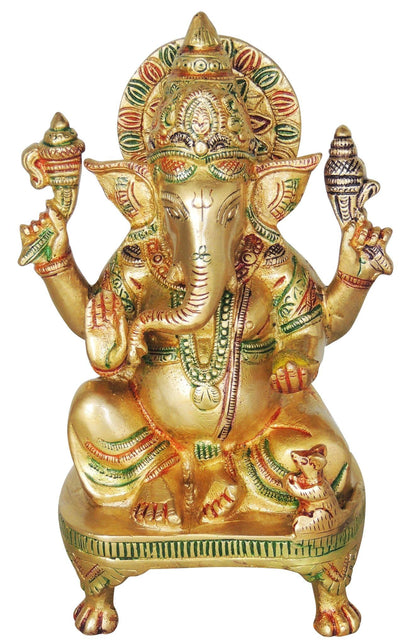 Brass Ganesh Chowki 2.5kg