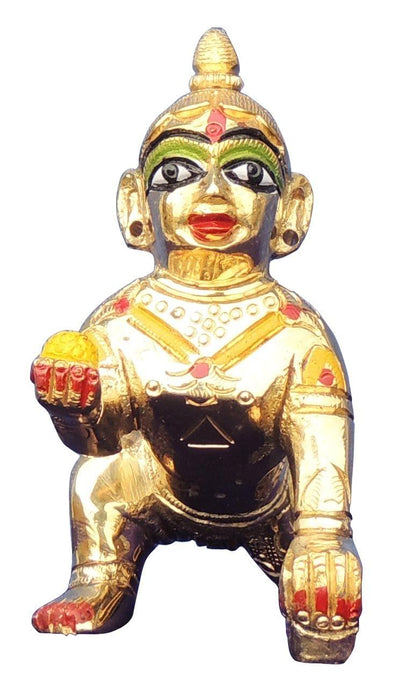 Brass Laddu Gopal Idol Statue 0.28kg